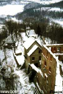 Zamek Grodno - widok z wiey zamkowej